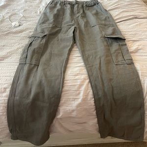 Gray cargo pants